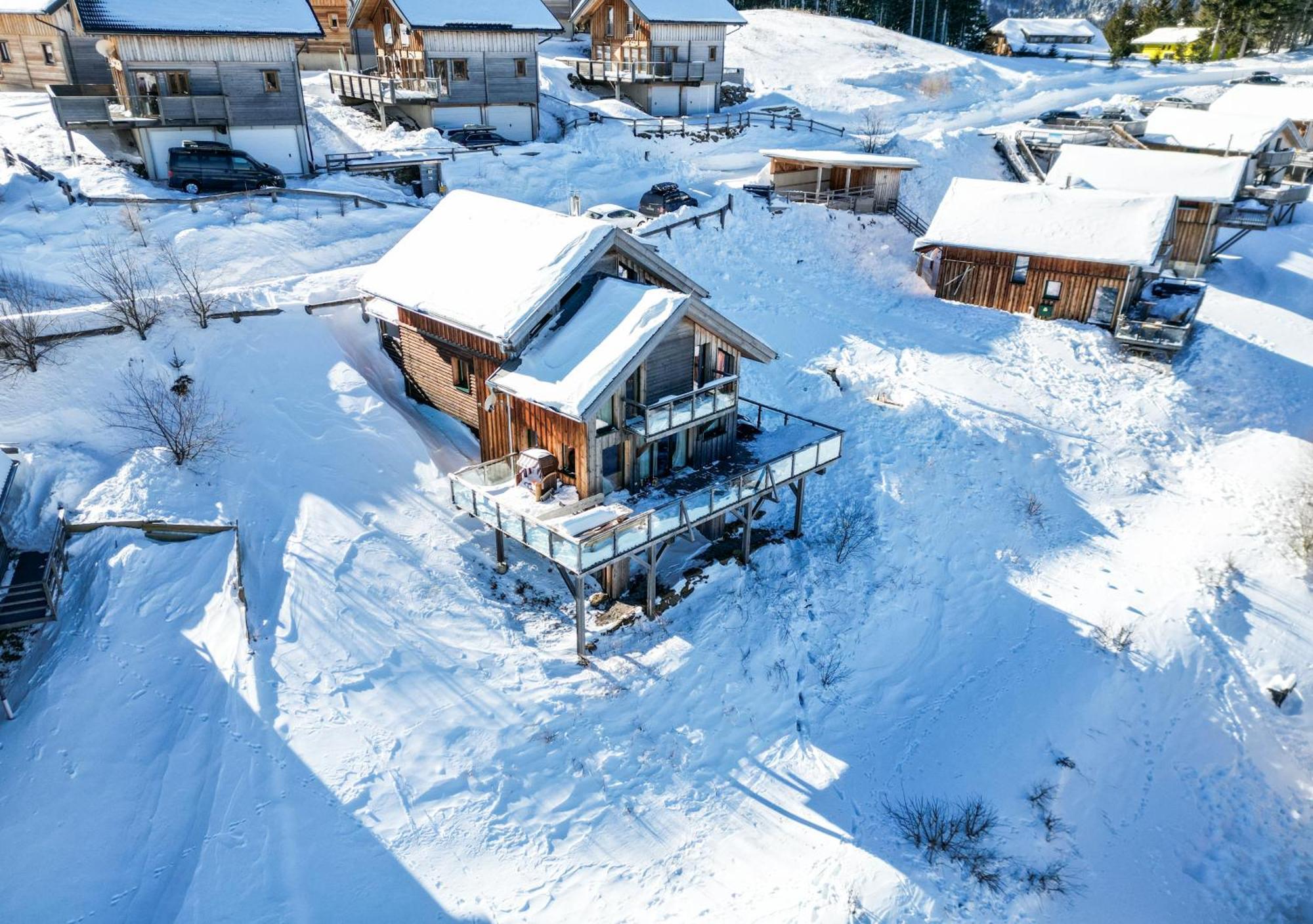 1A Chalet "Wolke" Wandern, Grillen, Wellness Im Traumhaus Wolfsberg Exterior photo